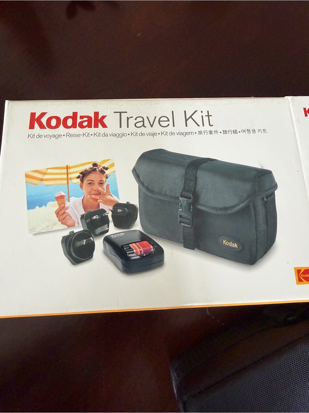 NIB Vintage Kodak International Travel Kit Camera Accessory Bag with Chargers